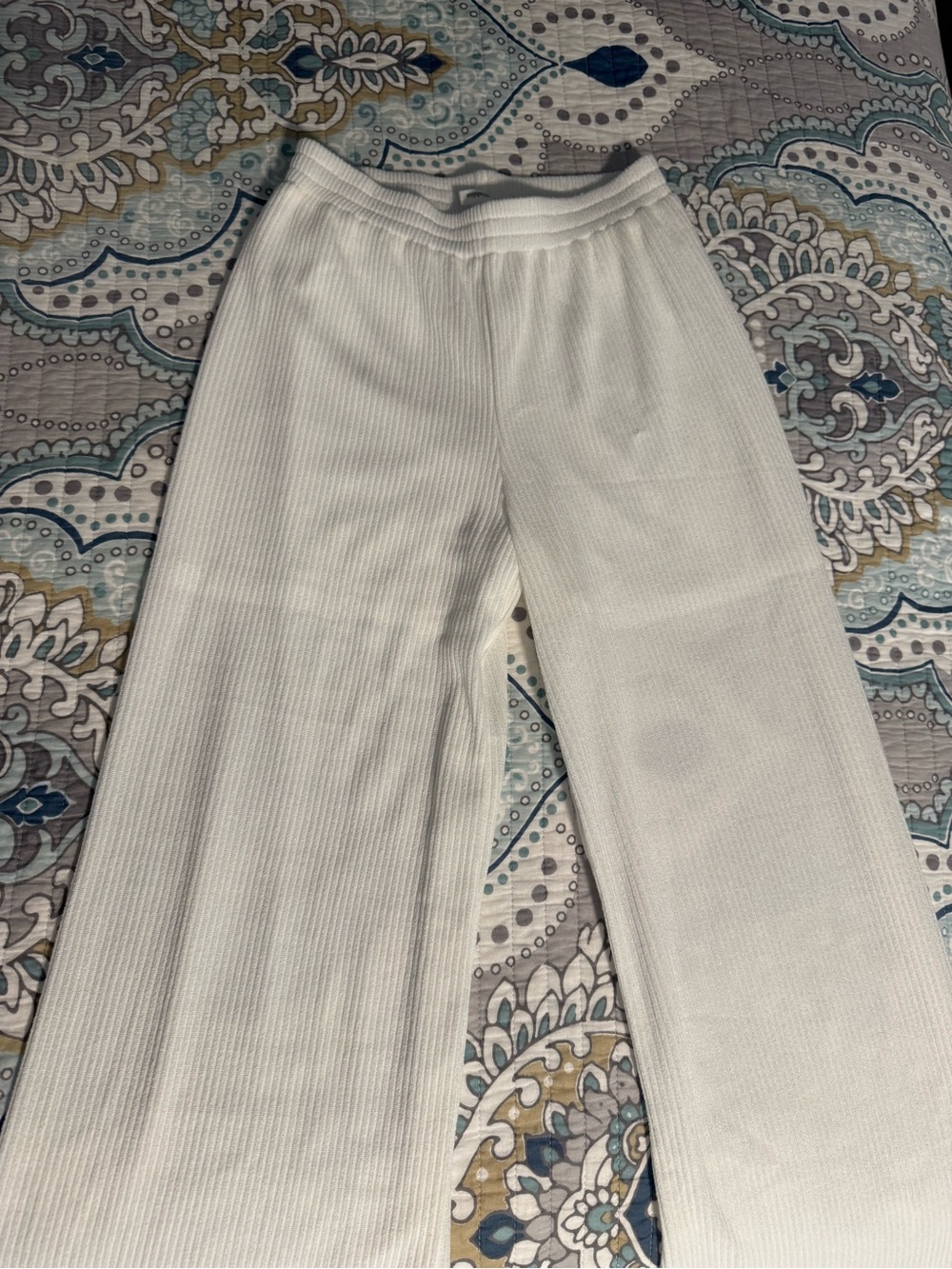Wishlist White Ribbed Knit Pants